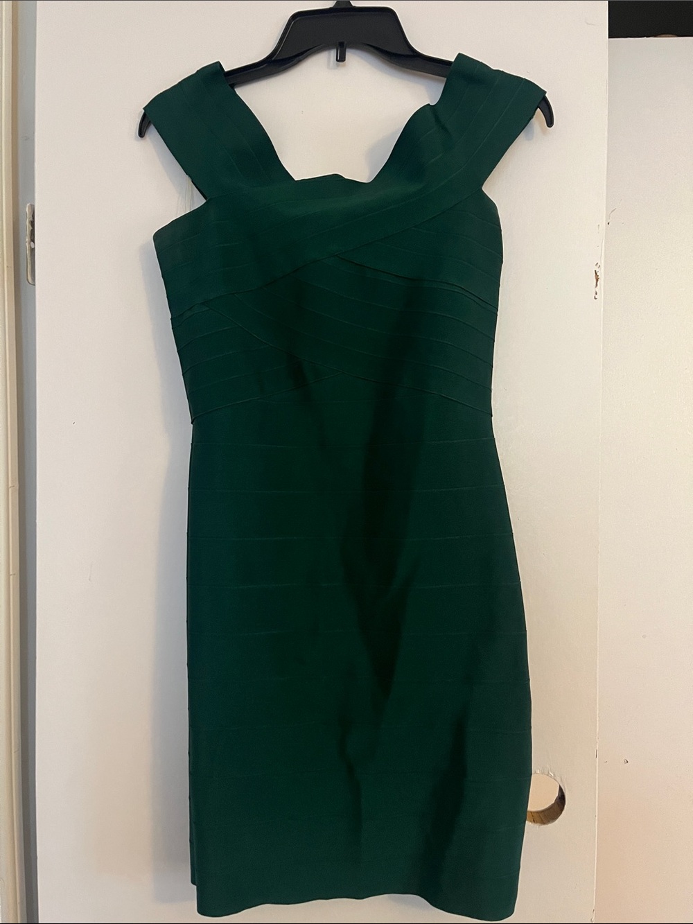Fashion Nova Dark Green Midi Sheath Dress